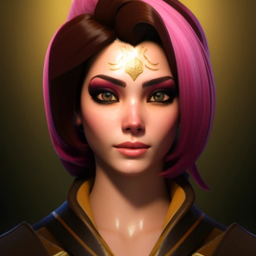 (symmetry:1.1) (portrait of floral:1.05) tracerx as a beautiful goddess, (assassins creed style:0.8), pink and gold and opal color scheme, beautiful intricate filegrid facepaint, intricate, elegant, highly detailed, digital painting, artstation, concept art, smooth, sharp focus, illustration, art by greg rutkowski and alphonse mucha, 8k