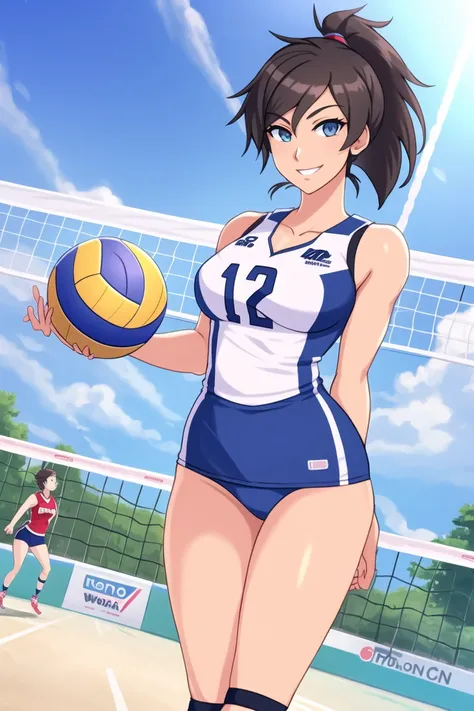 woman playing volleyball
