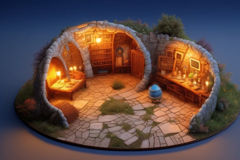 duskametrick15 hobbit house lord of the rings incredibly detailed background bokeh rim lighting duskametrick15