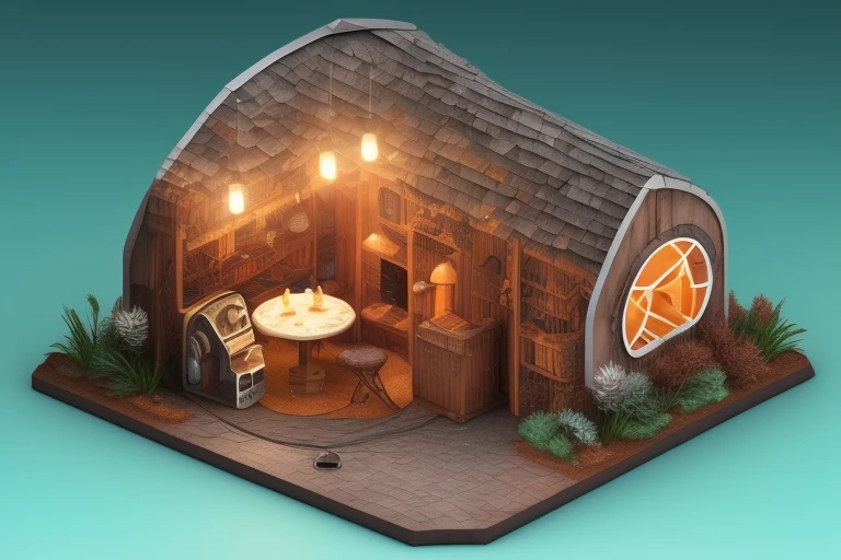 duskametrick15 isometric aluminum can housing a mouse and a piece of cheese incredibly detailed background bokeh rim lighting duskametrick15