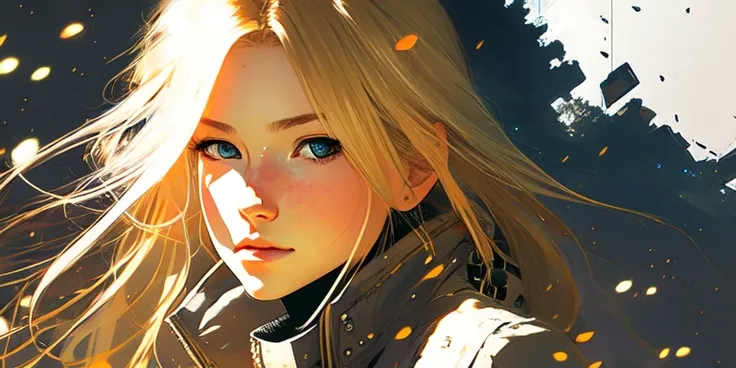 (samdoesart:1.1) (dreamlikeart:1) full body portrait of a beautiful young lady, blonde hair, (sci-fi:1.2), masterpiece, intense shadows, ambient light, illustration, (thick outlines:1.2), cartoon, highres, drawn by Inoue Takehiko, (Yoji Shinkawa:0.9), Jakub Rozalski, (kuvshinov:1)