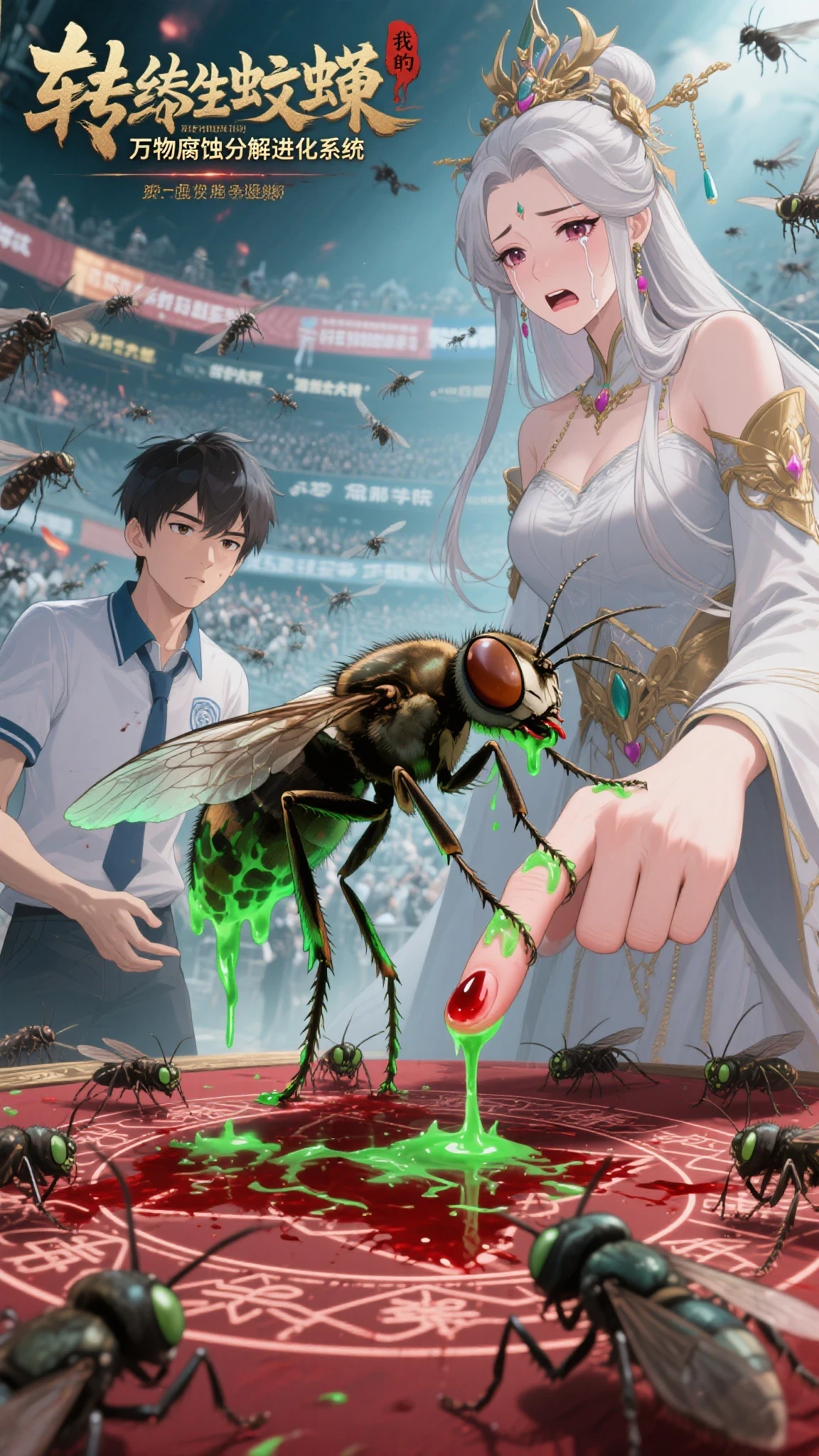 转生苍蝇:我的腐蚀唾液能溶解一切,女帝被我恶心哭了