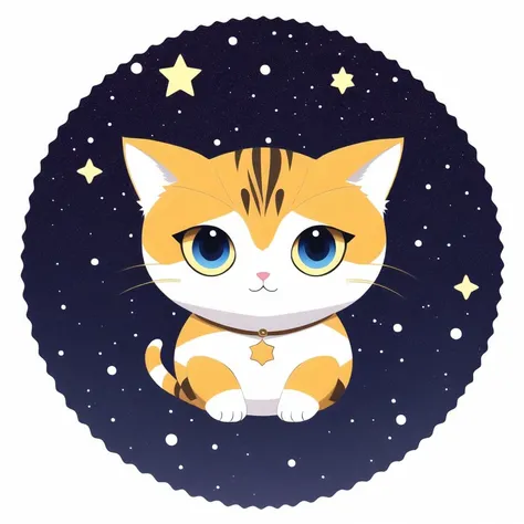 portrait of cute furry cat anthro, flat shaded, (flat color:1.2), high contrast, outline, clean, vector, cute clip art, cartoon, super cute anime, looking away, upper body, (full body: 1.3) , above waist, flying midair, (cold winter night stars:1.3), glow, limited palette, cute focus,
white fur, yellow eyes, chibi,
Andersen Sarah, Beaton Kate, Corben Richard