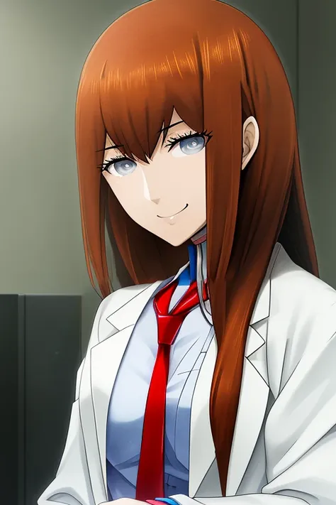 masterpiece, best quality, (styhuke:1.1), (sgnovelcg:1.1), (sgzeronovelcg:1.1), makise kurisu, portrait, labcoat, red tie