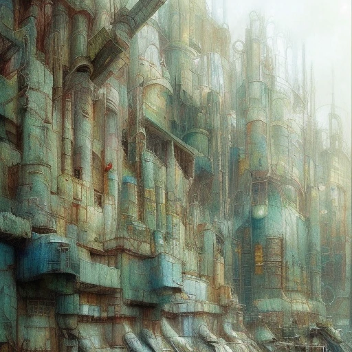 zplbc watercolor landscape palace by moebius Thomas W Schaller, Ali Cavanaugh, Charles Reid, banksy and Studio Ghibli