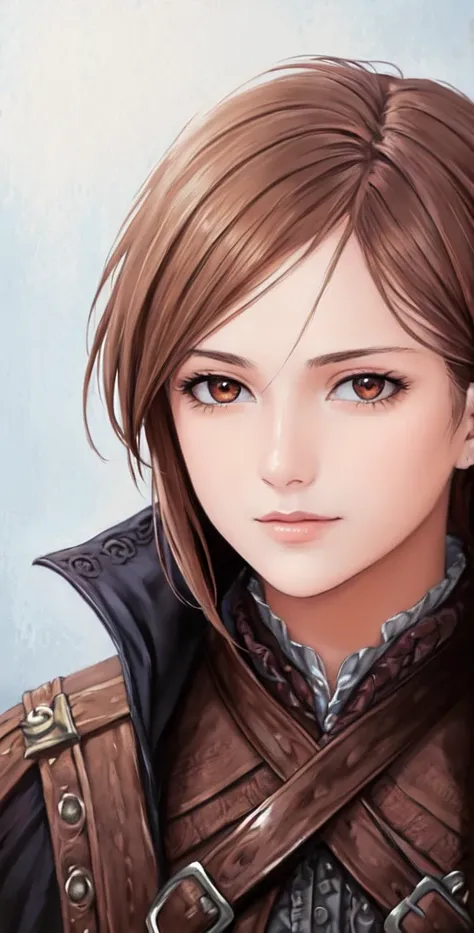 medieval painting, oil painting, perfect man, realistic warrior, brown hair, brown eyes, face portrait, round eyes, styled like bloodborne bye fromsoftware, dark red background,