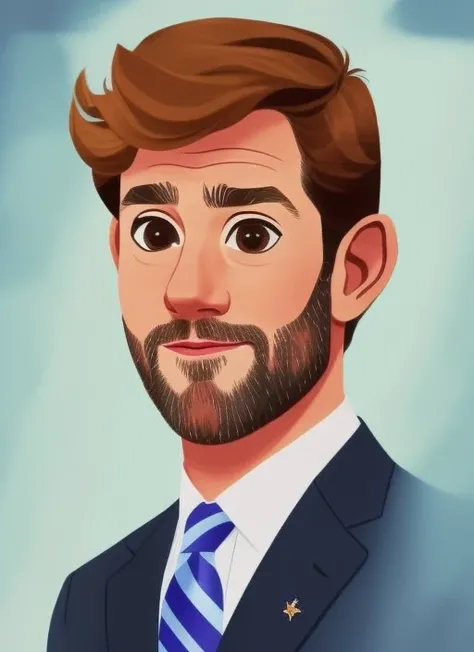 btywtrclr, portrait of John Krasinski as Jim Halpert, the office tvshow