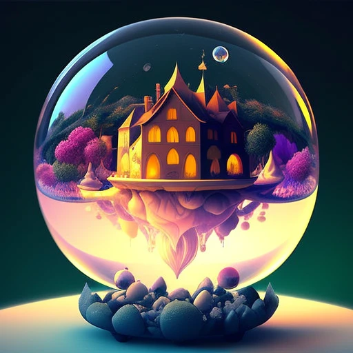 (orbai)++, a glass ball with a house inside
