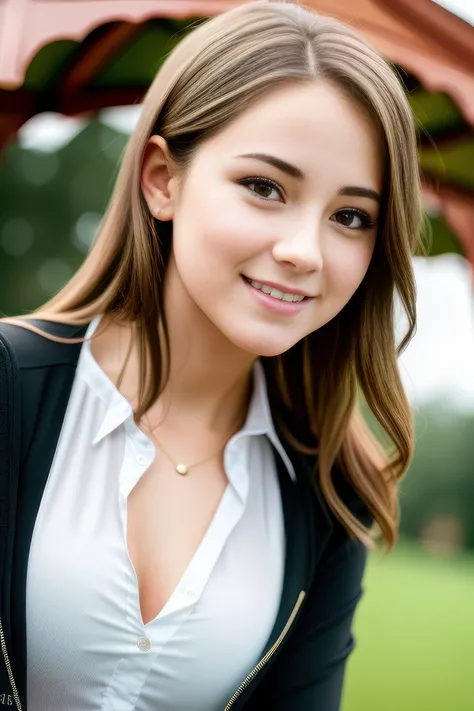 professional photograph of a girl, dynamic posture, gazebo, (extremely detailed:1.4), looking up at camera, sharp focus, 150mm, high dynamic range, HDR, RAW, masterpiece, 4k, highres, realistic lighting, smiling, (craving lusty look:1.3)