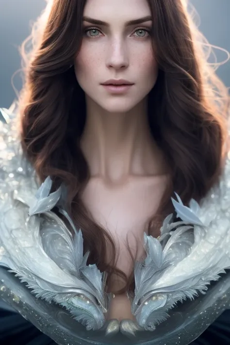 high detail RAW color Photo of pale beautiful 30yo woman with angular face, pointed chin, feminine, large eyes, cape, realistic, symmetrical, highly detailed, harsh lighting, cinematic lighting, art by artgerm and greg rutkowski and alphonse mucha, ((tornado, sparks, embers)) quad tails, serious eyes, contrast, textured skin, cold skin pores, 45 degree, hard light, gigapixel, feet visible, flawless face, freckles, 8k resolution, beautiful, cinematic, elegant, hyperrealistic, octane render, unreal, high definition, 8k resolution, highly detailed, photo taken with Sony a7R camera, DSLR lens