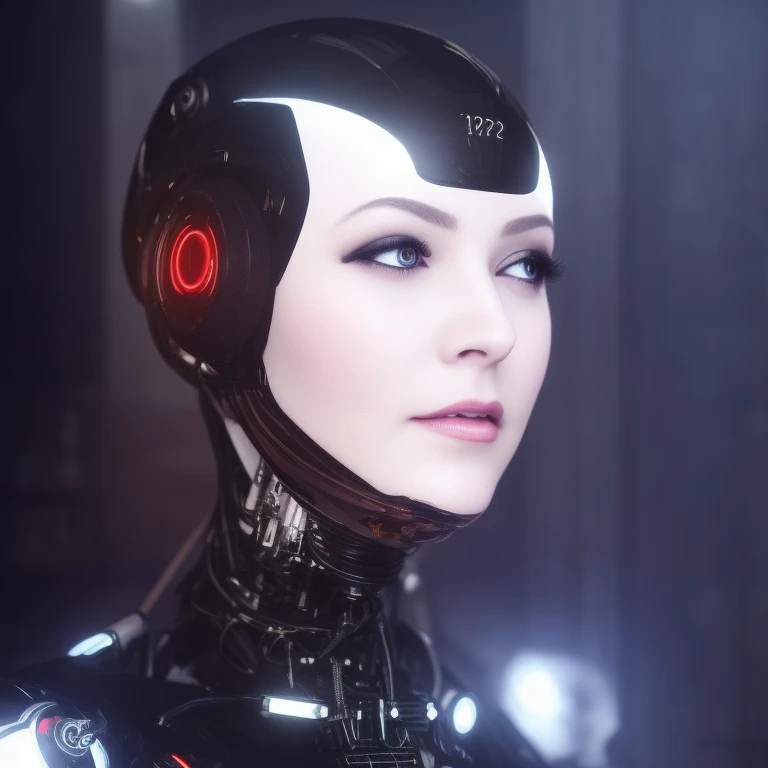 Cyborgdiffusion professional Electro Swing Retro portrait of a beautiful female courtroom clerk, best on artstation, cgsociety, deviantart, Behance, pixiv, global dynamic lighting, cinematic, perfect, masterpiece.