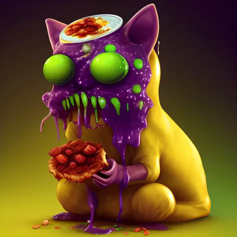 cat cigarette, food_crit, glassy lemon eyes, horror, macabre, violent
