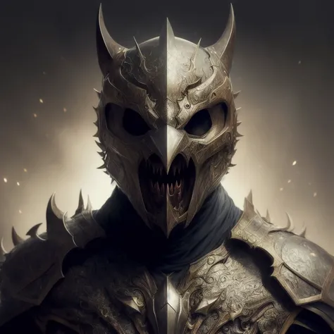 (realistic:1.3), intricate details,painting \(artwork\), ((masterpiece,best quality)), ((cinematic light)), bat,hybrid,hyperealistic, scary, dark fantasy \(style\), detailed armor, detailed helmet