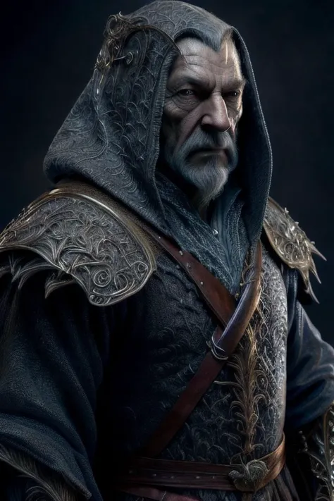 <lora:hipoly3DModelLora_v10:0.8>,(realistic:1.3), model shot,(intricate details:1.15),painting \(artwork\), ((masterpiece,best quality)), ((cinematic light)),gandalf the grey, dark fantasy \(style\), detailed armor,detailed hood, detailed face,detailed eyes, detailed background,
