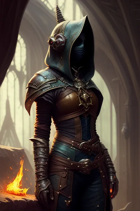 Cosmic (rogue thief:1.2) wearingmutiple layer (leather armor:1.2), nebulas, galactic,Concept art portraitby Greg rutkowski, Artgerm, hyperdetailed intricately detailed gothic art trending on Artstation triadic colors Unreal Engine 5 detailed matte painting, deep color, fantastical, intricate detail, splash screen, complementary colors, fantasy concept art, 8k resolution, gothic deviantart masterpiece
