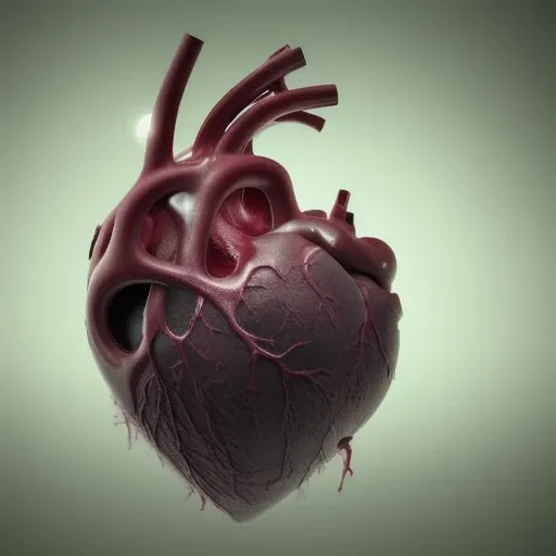 a human heart, visceral, realistic octane render cinematic lighting hyper detailed horror moody emotional 8k