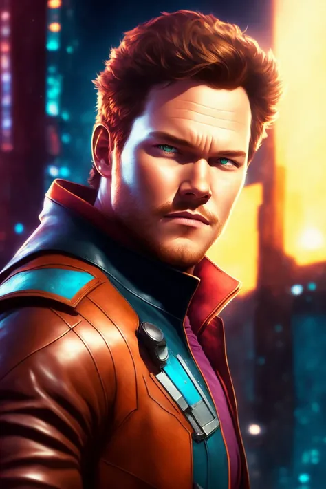 dreamlikeart style, High detail color drawing of star lord chris pratt, photorealistic, by ilya kuvshinov, intricate details, highly detailed, perfect anatomy, realistic dull skin noise, realistic eyes, (((visible skin pores))), (((HDR Skin))), high detail, clarity, no flash lighting, shot by Terry Richardson and Sally Mann, Canon 5D Mark III, 1/200 s, f/2.8, ISO 100, focal length 200 mm, cinematic lighting, illustration concept art, anime, manga, pencil sketch, trending pixiv fanbox by wlop and greg rutkowski and makoto shinkai and studio ghibli