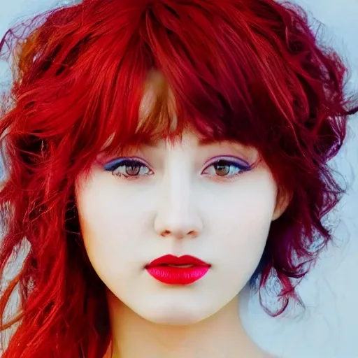 a beautiful woman with red hair