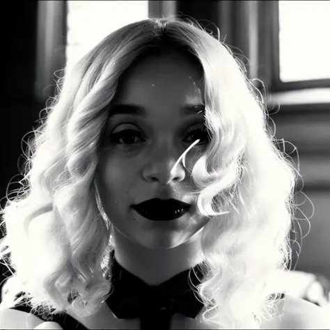 beautiful woman (3N1DS1NCL41R:1), wearing sexy lingerie, in [SinCityMovie Style], NSFW, hd, film grain,