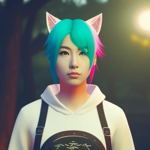 retro punk, standing in kyoto, asian punk,  victorian, rim lighting,redshift style,lisdusk1, duskypie,seconddusk