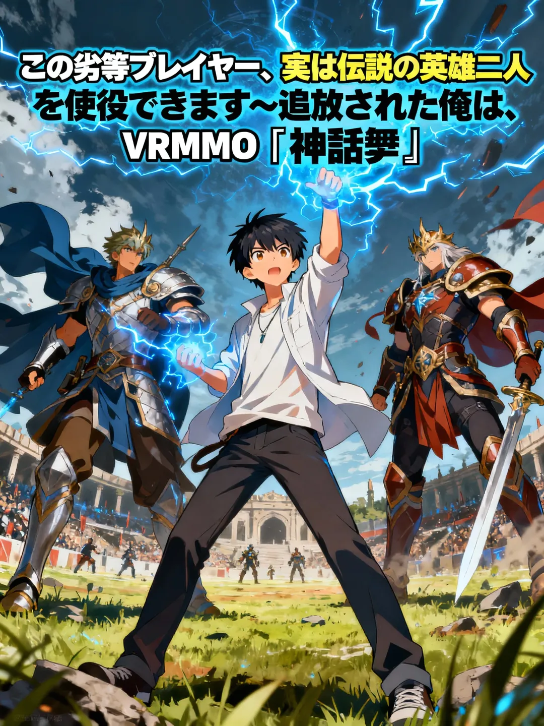 この劣等プレイヤー、実は伝説の英雄二人を使役できます~追放された俺は、VRMMO『神話大戦』で最強の召喚士になる~