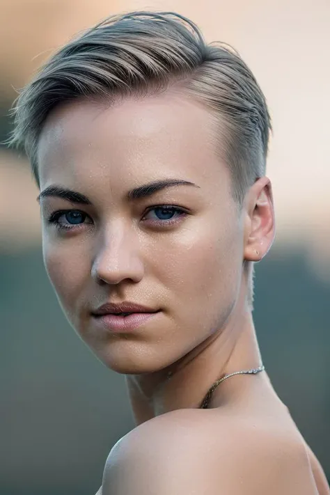 full color photography of skswoman, (undercut hair:1.0), oiled shiny skin,
masterpiece, best quality, sharp focus, 8k highres, ultra-detailed, rim light, (grey background:1.0), 
 <lora:Yvonne StrahovskiV3:1>
