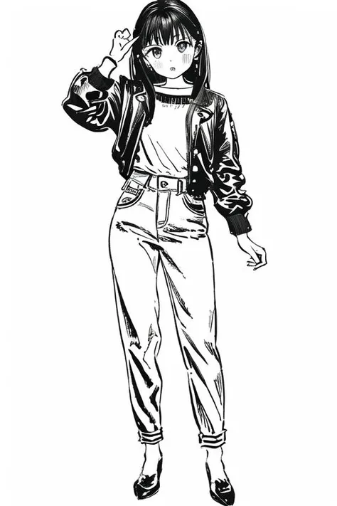 <lora:kirotc:1>,kiro\(monochrome\),1girl,full body,