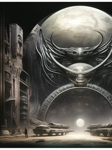 H.R. Giger concept-art for Alien, various illustrations