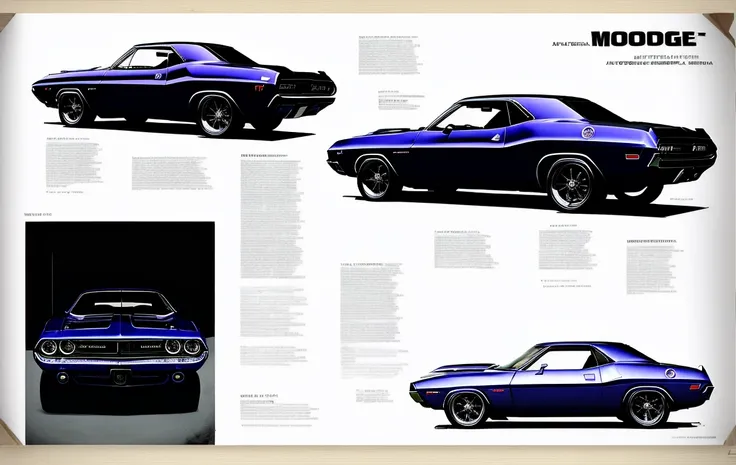 encyclopedia illustration dodge challenger side view construction cross-section schematics levitating in space, concept-art, muscle car, MOPAR, detroit, 1970's, concept_art sheet, (jan matejko:1.0), encyclopedia plate poster, (Adolphe Millot:1.0) and (Giger,:1.0), PlanIt