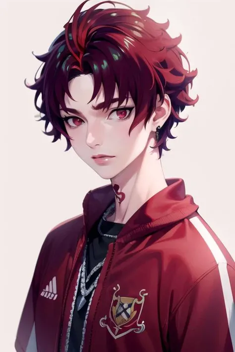 (best quality:1.1), (masterpiece:1.4), sketch, , , , anime coloring, (semi-realistic:1.4), 1boy, solo, male focus, <lora:allen_sugasano:0.88>, allen_sugasano, red hair, red eyes, short hair, , , , track jacket, homburg, The Shrine of the Lost, 16k resolution