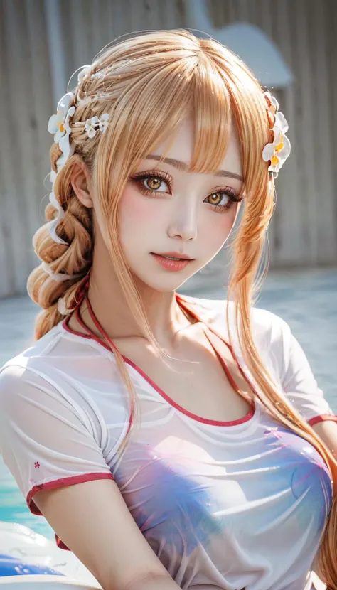masterpiece, best quality, simple background, detailed beautiful face,
asunaswimsuit, 1girl, solo, looking at viewer, upper body, 
<lora:MultiCosplay:1>,
<lora:more_details:0.4>