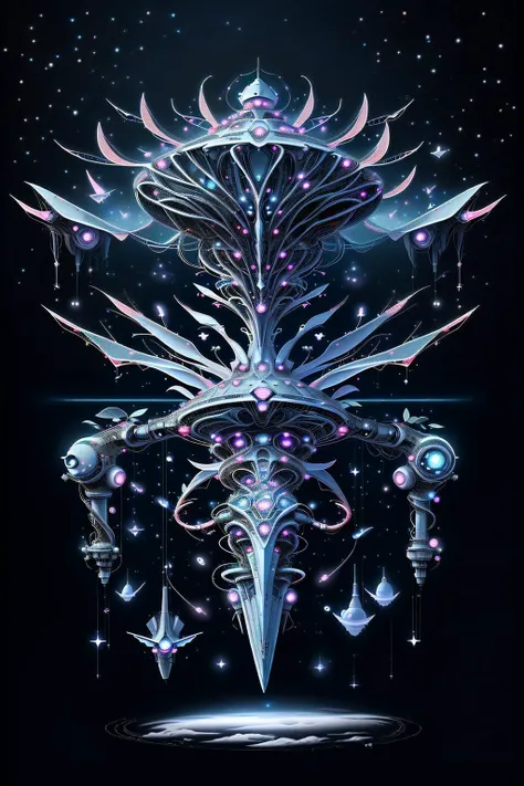 <lora:Fairies_Style_SD1.5:1> ais-fairiez spaceship in space, black background, stars