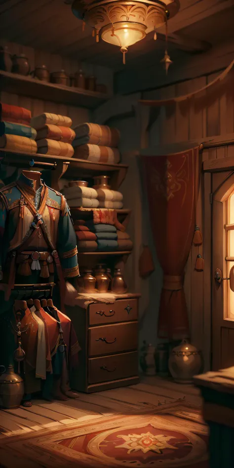 <lora:KazakPunkAI:1> KazakPunkAI, wardrobe, detailed background