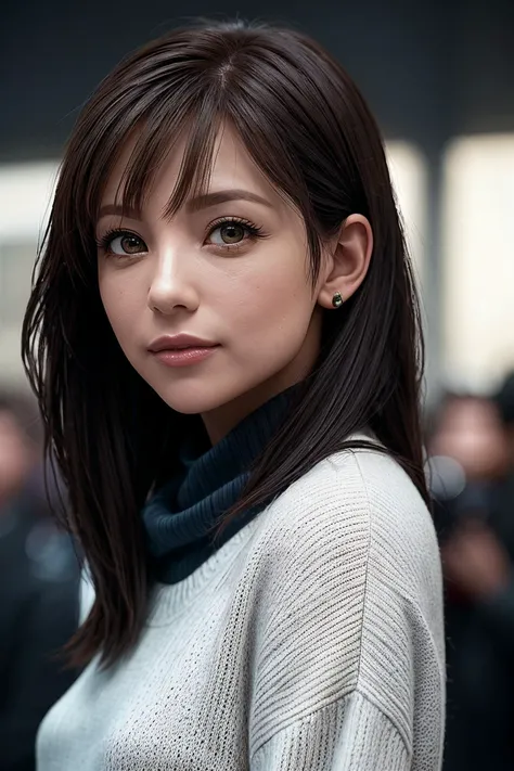 beautiful woman (EP4y4n4K4j1w4r4:.99): a woman at (shop[::2]:1.1), perfect hair, wearing sexy gradient (sweater), (people standing in background:1.1), (face focus), modelshoot style, (extremely detailed CG unity 8k wallpaper), professional majestic (photography by Ferdinand Hodler:1.1), 24mm, exposure blend, hdr, extremely intricate, High (Detail:1.1), dramatic, soft cinematic light, (looking at viewer), (detailed pupils), 4k textures, soft cinematic light, elegant, ((((cinematic look)))), soothing tones, insane details, hyperdetailed, ("In Jernau we trust!":1.1)