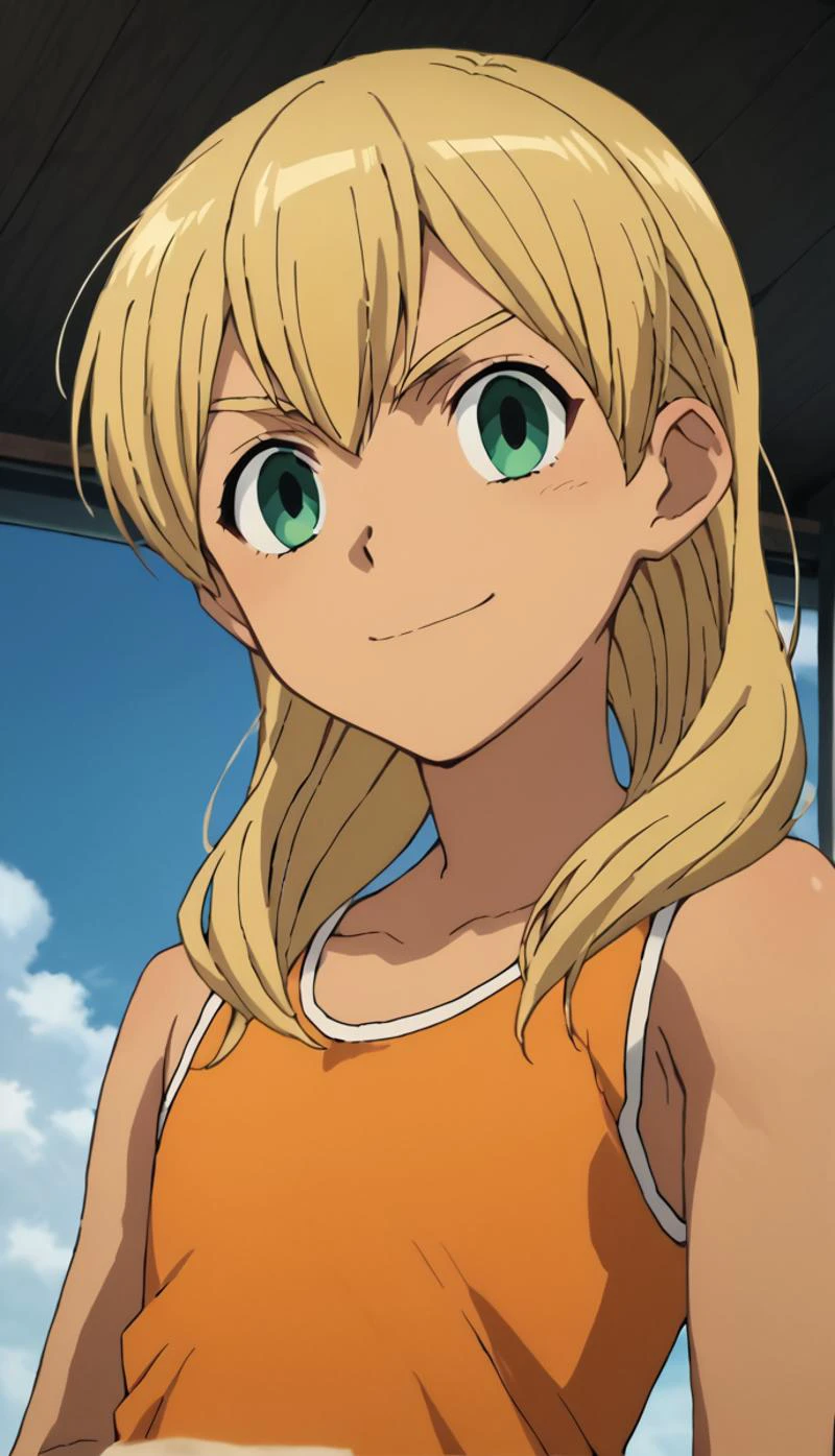 score_9, score_8_up, score_7_up, score_6_up, score_5_up, score_4_up, source_anime, 1boy, miyasaka ryou, otoko no ko, blonde hair, green eyes, long hair, smile, pose, <lora:Miyasaka_Ryou:0.8>, anime screencap, <lora:Anime_Screencap:1>
