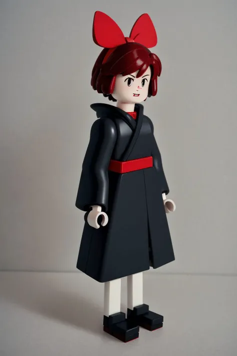 <lora:legody-v10:1>,lego,simple background, kiki, red hair bow, black robe <lora:kiki_v1:0.6>, (masterpiece, best quality, high quality, highres, ultra-detailed),