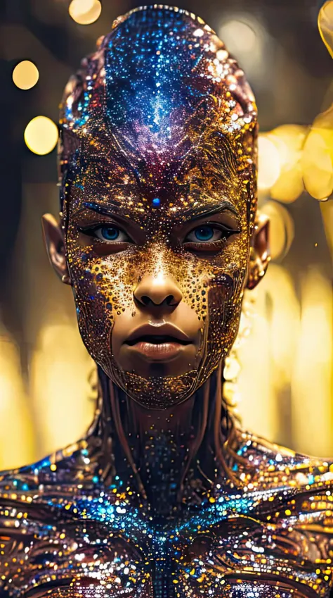 horror face Beautiful woman with freckles, wearing a colorful, vibrant, detailed embroidered dress, medium-full shot, at night <lora:HorrorFace:0.95>