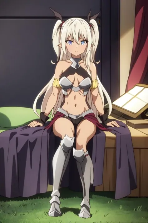 <lora:HNTSADL_Edelgard_by_minion-40:0.6> edelgard, fallengear, armor boots, bare shoulders, midriff, no glasses, solo, reclining, stretching legs, beautiful legs, leg focus, seductive, sexy, 1girl, perfect face, perfect eyes, looking at viewer, by artgerm, cinematic 4k wallpaper,ultra detailed, high resolution, artstation, award winning , fantasy, medieval