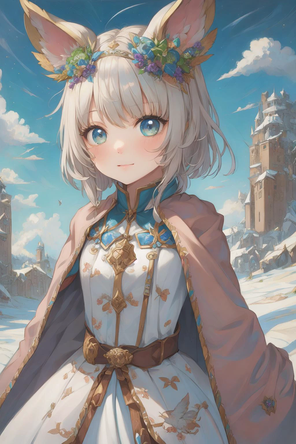 (masterpiece, best quality), absurdres,
1girl, solo, cute girl, kawaii,
fantasy,