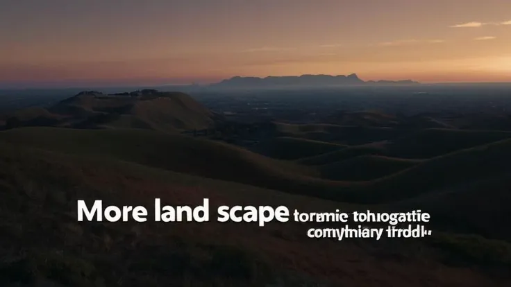 Hollywood , (text: "more land scape"), cinematic