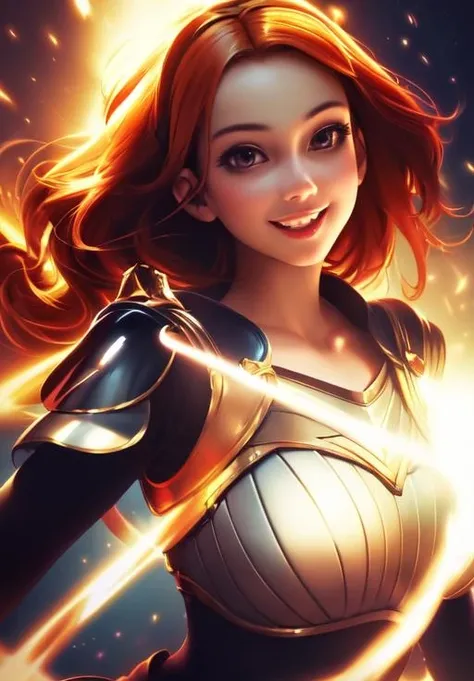 <lora:lux:0.8>, lux, smile,, (acclaimed, alluring, captivating, exciting, gorgeous, striking:1.3), charming, (trending on CGSociety, trending on pixiv, contest winner:1.3)