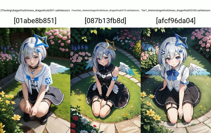 (masterpiece, best quality),  intricate details,
1girl,     <lora:kanata1-000005 (numeratic):0.8> kanatarnd,  kanatasixth, 
garden, crouching down, flowers, dirt, from above, sunlight,