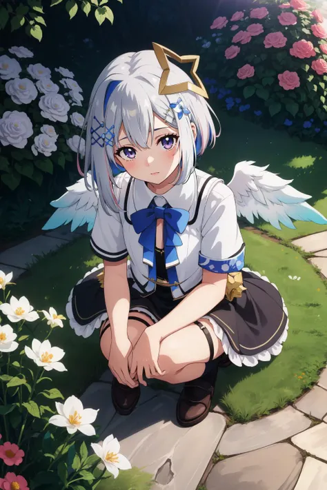 (masterpiece, best quality), intricate details,
1girl, <lora:kanata1-000005 (numeratic):0.8> kanatarnd, kanatasixth,
garden, crouching down, flowers, dirt, from above, sunlight,