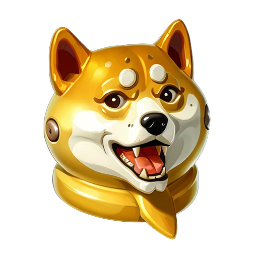 logo of a doge eating a cheeseburger, centered ,symetric,detailed bad angry looking eyes , <lora:Colored_Icons_by_vizsumit:0.2> 3d icon