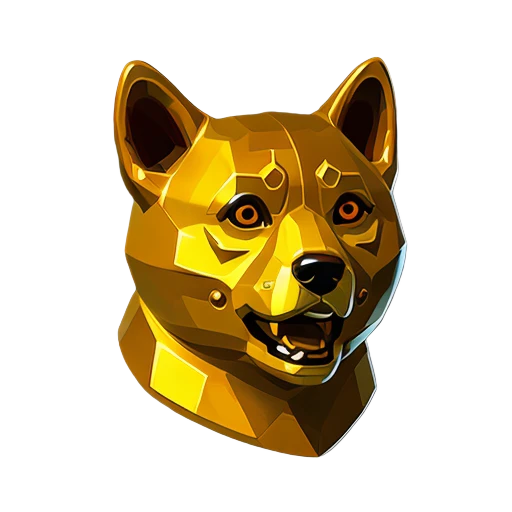 logo of a doge ,   centered ,symetric,detailed bad angry looking eyes ,   <lora:Colored_Icons_by_vizsumit:0.2> 3d icon