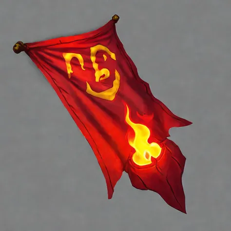 A burning (ghost:1.1) (holding:1.1) a (red flag:1.1), (screaming:1.1) ,high quality, 8k, detailed, masterpiece,