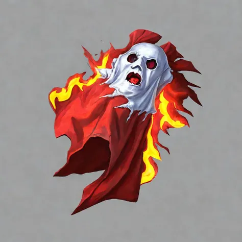 A (burning:1.1) (ghost:1.2) (holding:1.1) a (red flag:1.1), (screaming:1.1) ,high quality, 8k, detailed, masterpiece,
