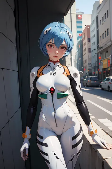 (masterpiece, best quality), 1girl, <lora:ayanami_rei:1> ayanami_rei, plugsuit, bodysuit, interface headset, white bodysuit