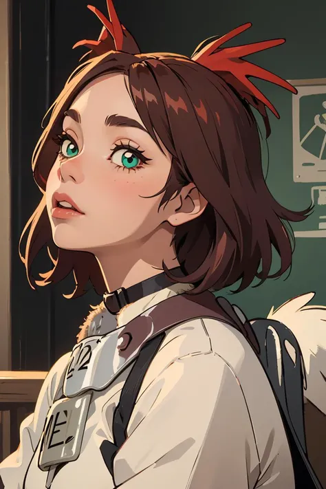 (masterpiece, best quality), 1girl, <lora:Penpen:1> penpen, penguin, animal, animal focus, green eyes, beak, collar