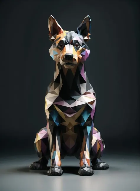 a dog
<lora:Low-poly-A:1>